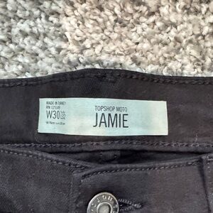 Topshop Moto Jamie Black Skinny Jeans